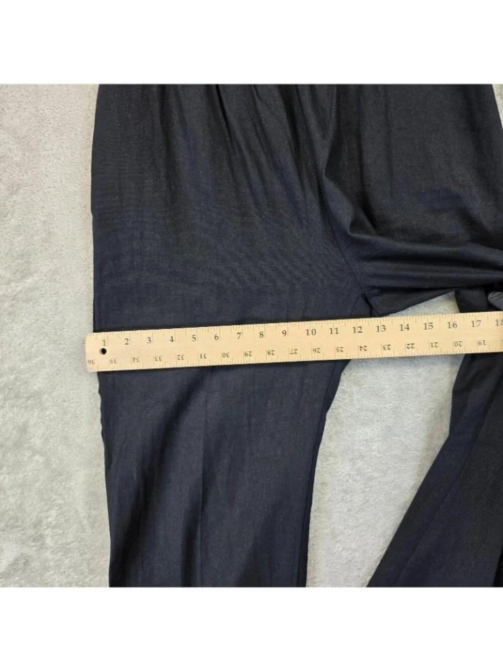 Zara Pants Womens M Black Linen Viscose Straight Leg Elastic Waist Relaxed